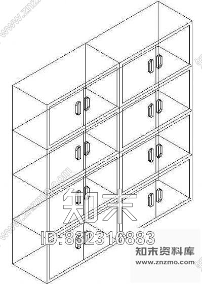 图块/节点办公家具CAD模型16施工图下载【ID:832316883】