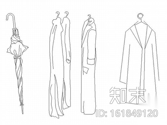 现代风格衣柜饰物CAD图块下载施工图下载【ID:161849120】