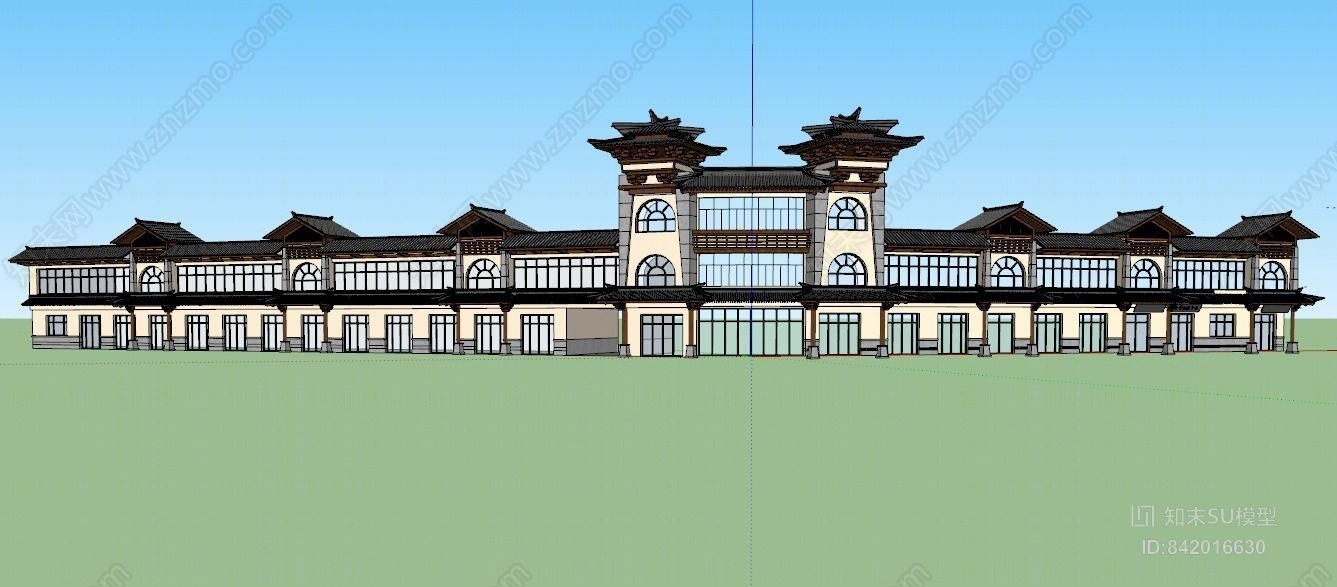 汉代建筑SU模型下载【ID:842016630】