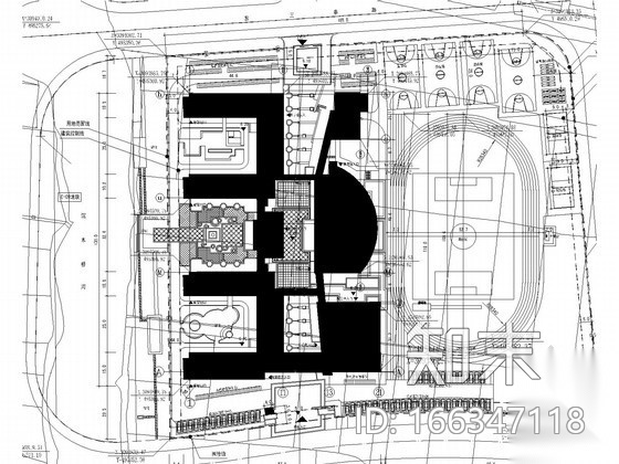 [浙江]中小学体育场给排水及消防施工图cad施工图下载【ID:166347118】