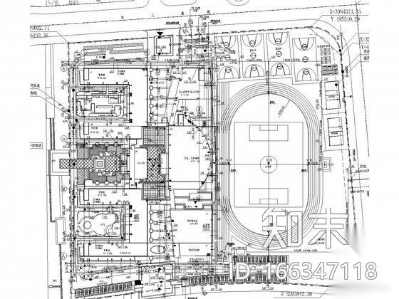 [浙江]中小学体育场给排水及消防施工图cad施工图下载【ID:166347118】