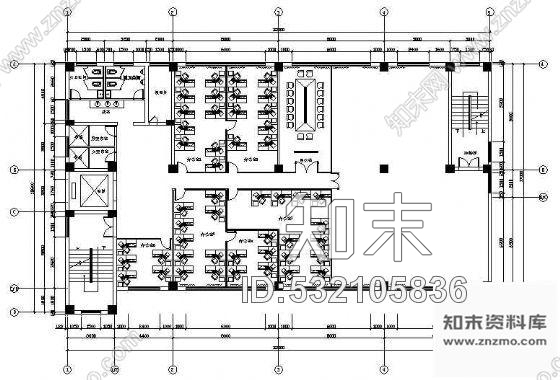 施工图某公司办公楼装修图cad施工图下载【ID:532105836】