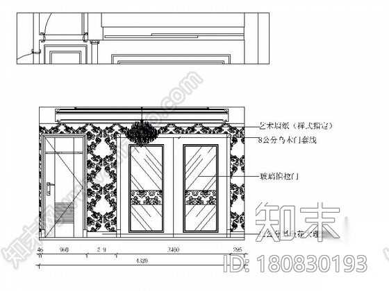 雅致欧式新古典风格五居室样板房装修图（含效果）cad施工图下载【ID:180830193】