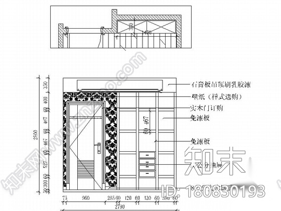 雅致欧式新古典风格五居室样板房装修图（含效果）cad施工图下载【ID:180830193】