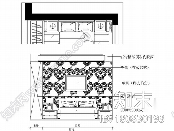 雅致欧式新古典风格五居室样板房装修图（含效果）cad施工图下载【ID:180830193】