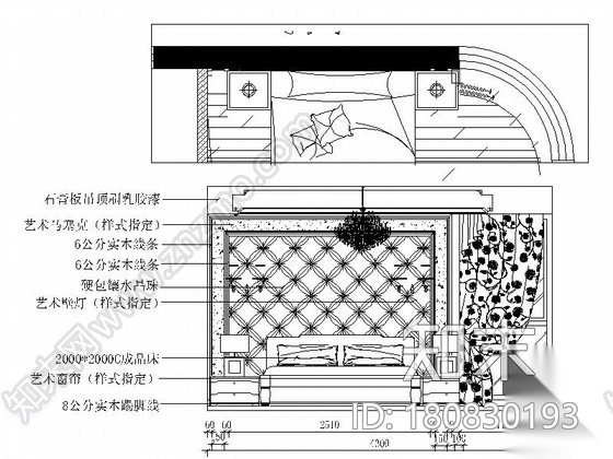 雅致欧式新古典风格五居室样板房装修图（含效果）cad施工图下载【ID:180830193】