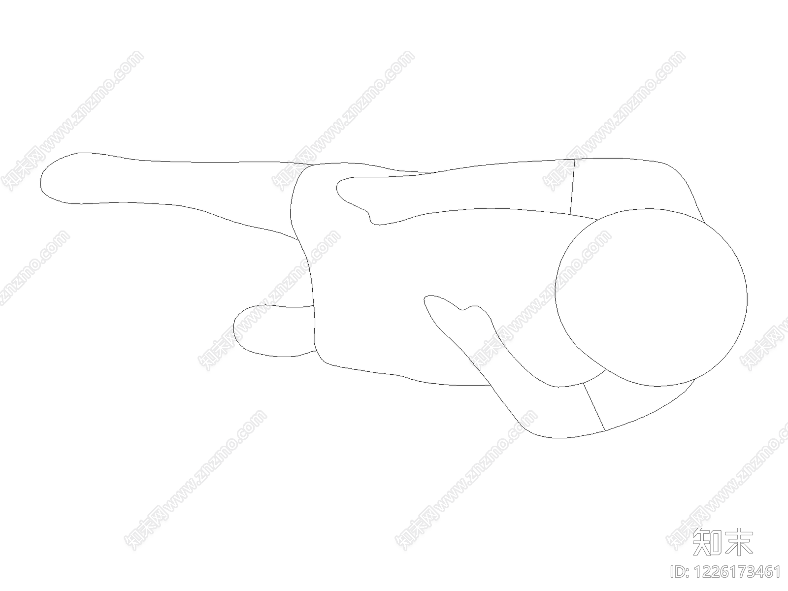 现代人物CAD图纸