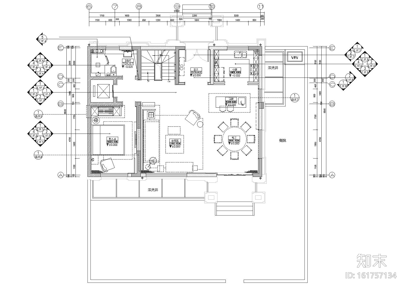 [合肥]琚宾_旭辉铂悦庐州府别墅样板间图纸cad施工图下载【ID:161757134】