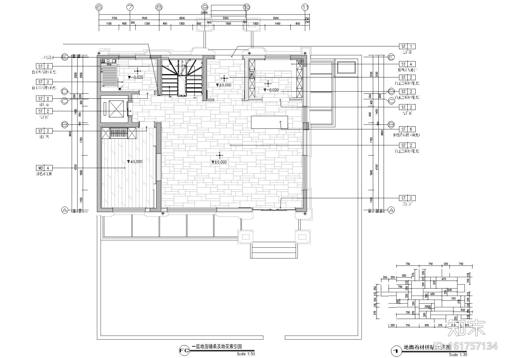 [合肥]琚宾_旭辉铂悦庐州府别墅样板间图纸cad施工图下载【ID:161757134】