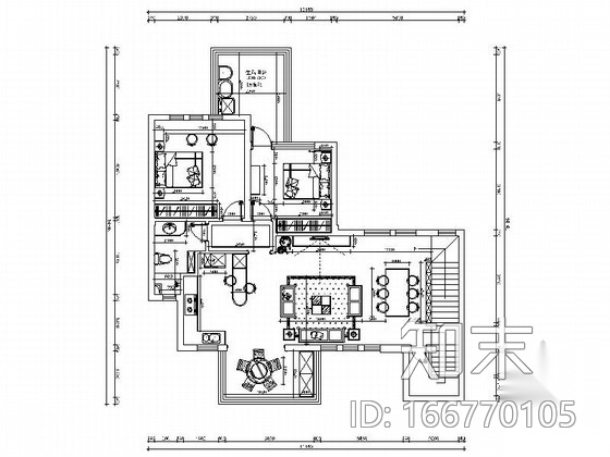 [南昌]中高端别墅区精品美式三层别墅样板间CAD装修施工...cad施工图下载【ID:166770105】