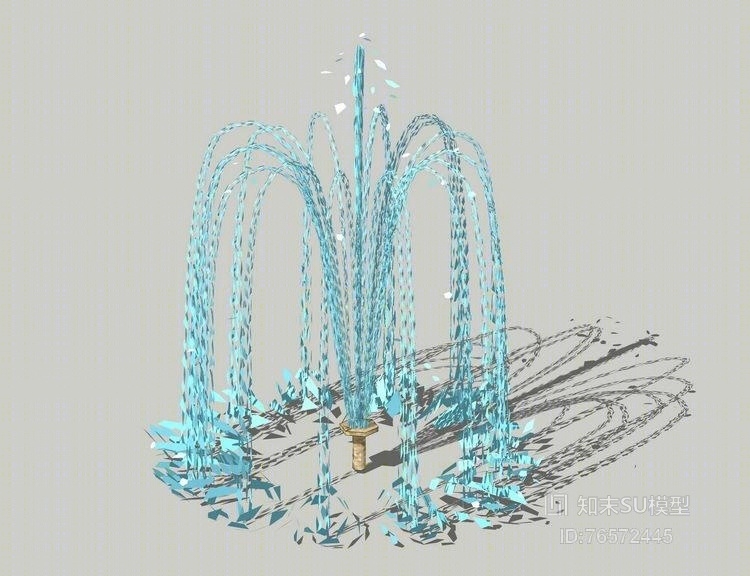 喷泉Sketchup模型SU模型下载【ID:76572445】