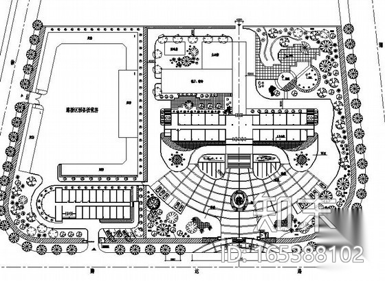 办事处环境绿化种植设计施工图cad施工图下载【ID:165388102】