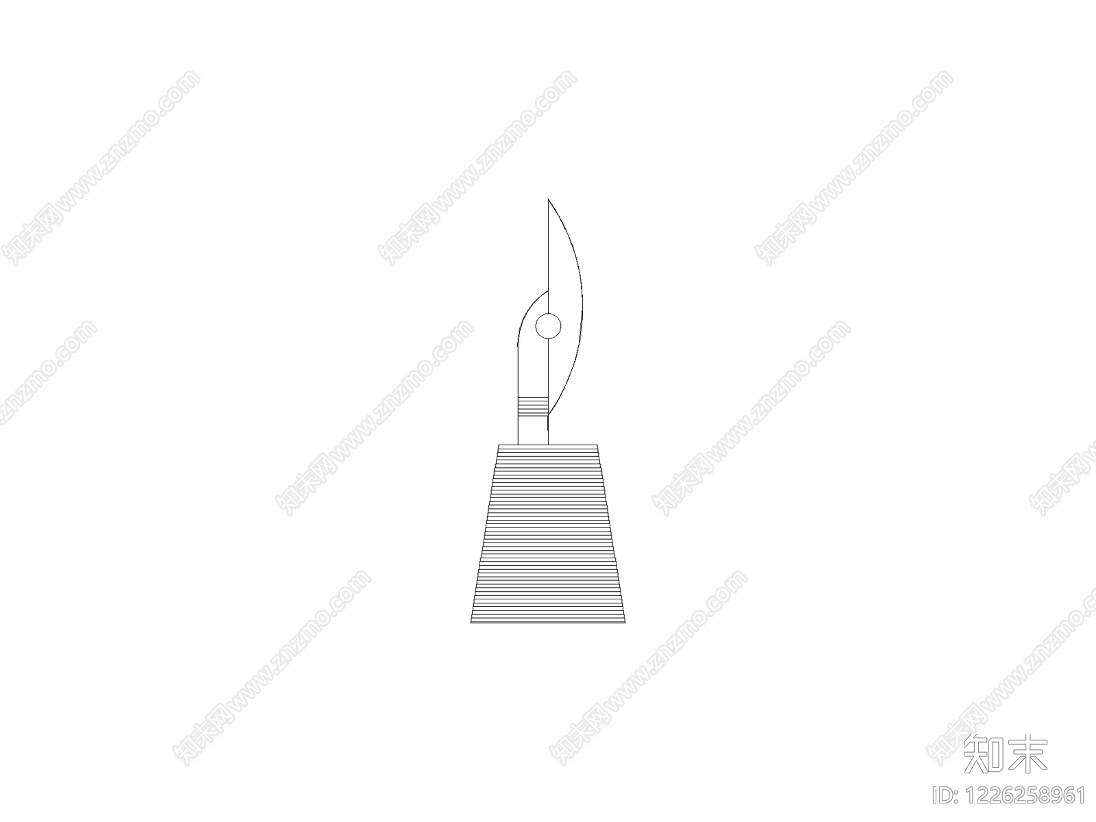 陈设类立面挂画cad施工图下载【ID:1226258961】