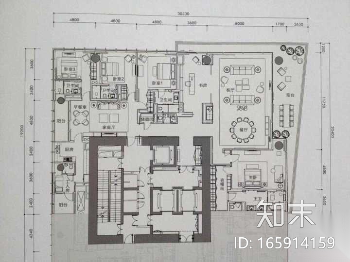 YABU--深圳湾1号T5-A户型新中式风格样板房装修实景图cad施工图下载【ID:165914159】