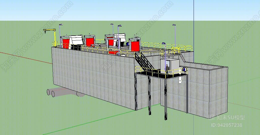 污水处理设备机械SU模型下载【ID:942057238】