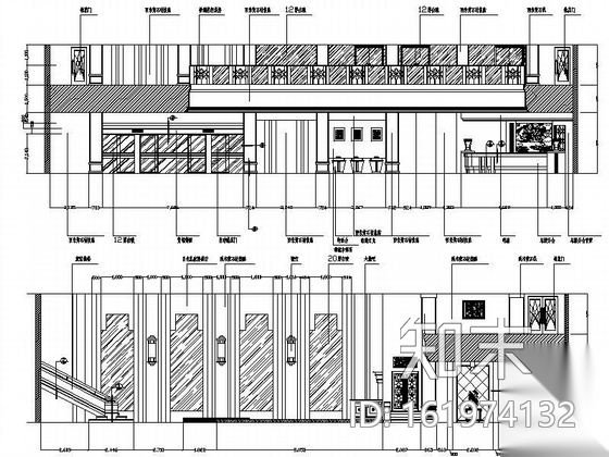 [浙江]某酒店大堂施工图（含效果）cad施工图下载【ID:161974132】