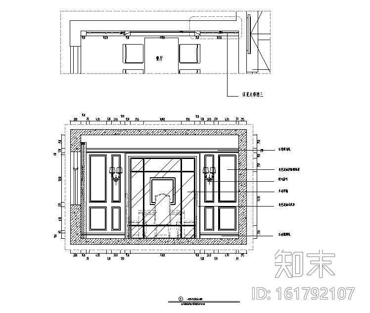 [河北]欧式风格复式结构别墅设计施工图（附效果图）cad施工图下载【ID:161792107】