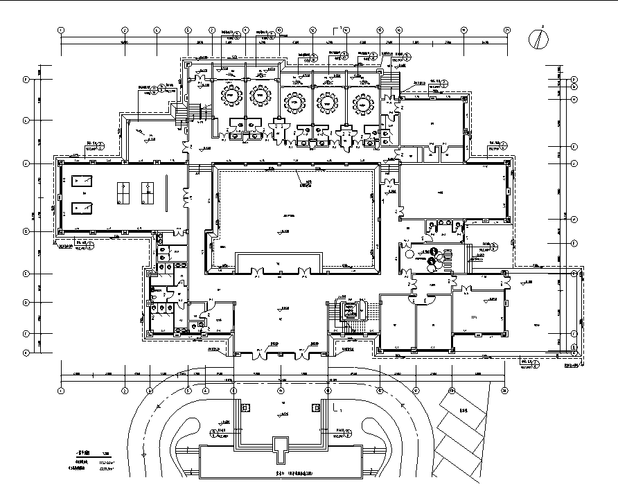 度假酒店建筑设计施工图+效果图施工图下载【ID:166726166】