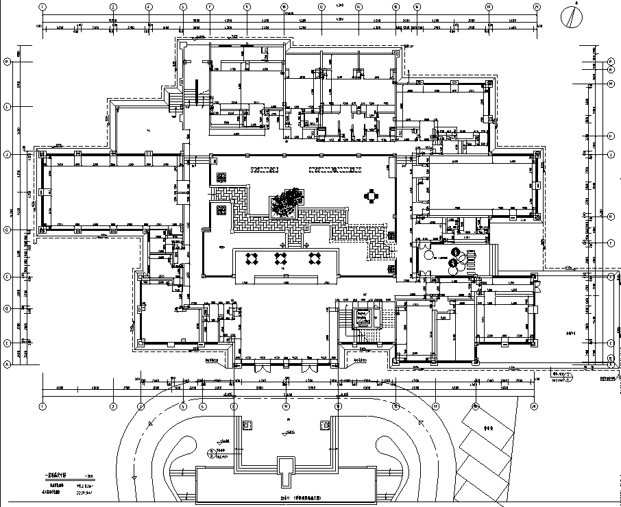 度假酒店建筑设计施工图+效果图施工图下载【ID:166726166】