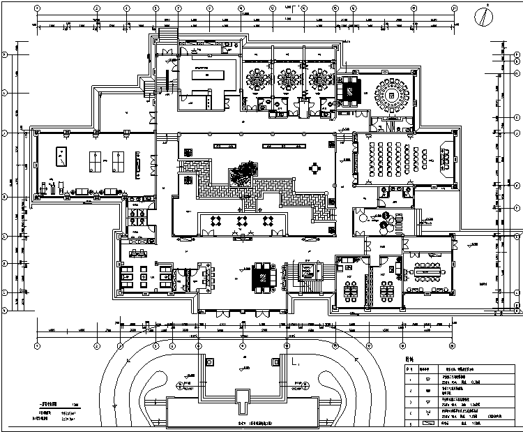 度假酒店建筑设计施工图+效果图施工图下载【ID:166726166】