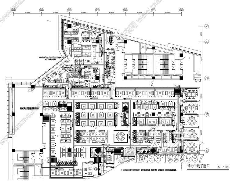 古鲁奇海底捞火锅武汉群星城店丨效果图+CAD施工图+机电施工图+后厨施工图+实景图施工图下载【ID:531999567】