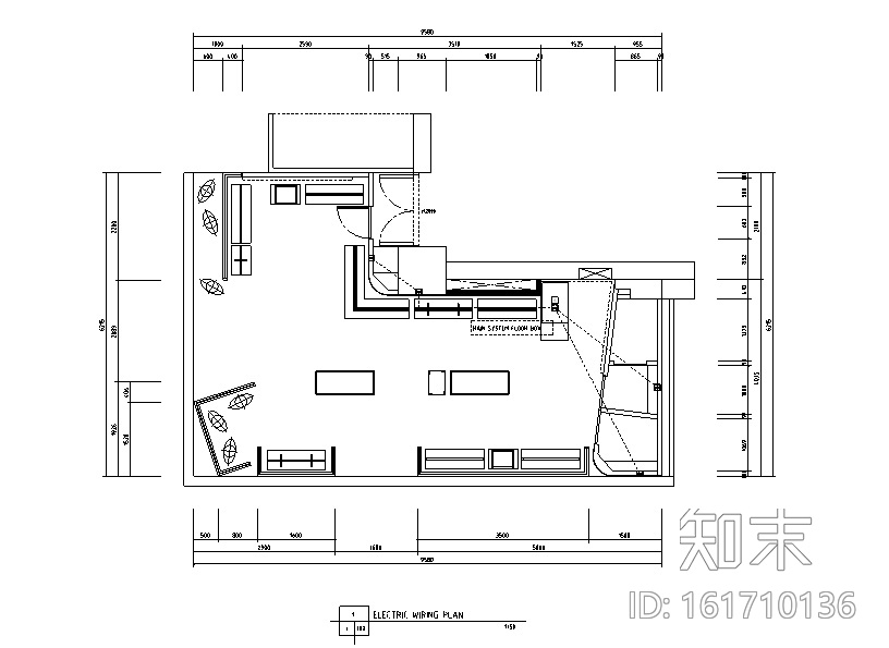 60平米现代服装店设计施工图（附效果图）cad施工图下载【ID:161710136】