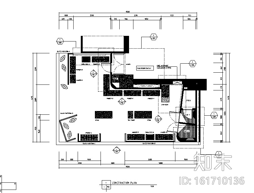 60平米现代服装店设计施工图（附效果图）cad施工图下载【ID:161710136】