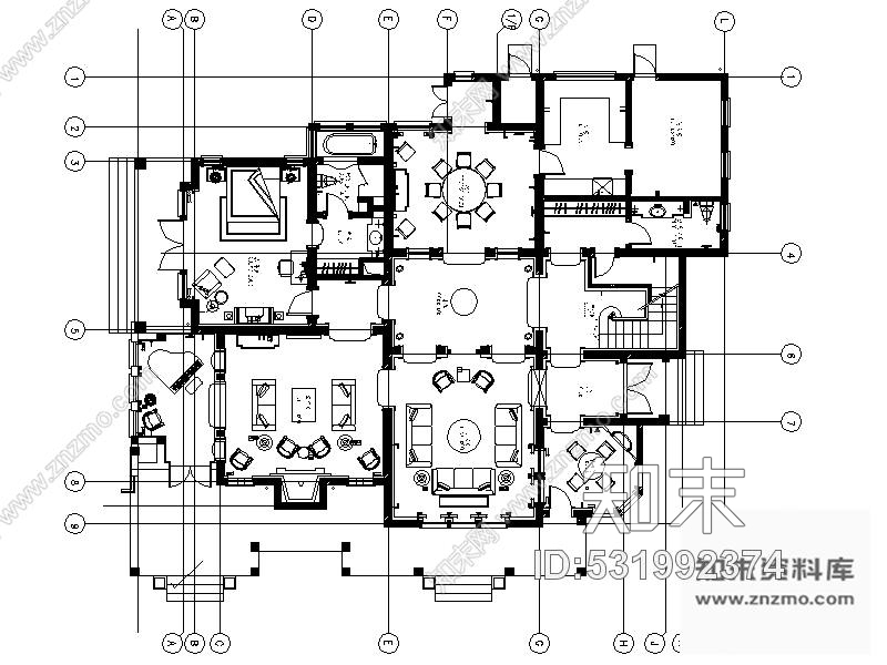 施工图上海欧式三层豪华别墅施工图含效果cad施工图下载【ID:531992374】