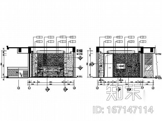 [海南]滨海新区新中式风格客房装修施工图（含效果）施工图下载【ID:167147114】