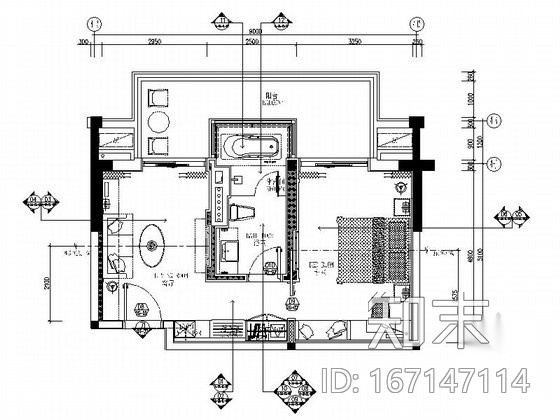 [海南]滨海新区新中式风格客房装修施工图（含效果）施工图下载【ID:167147114】