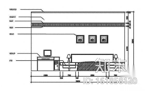 床头墙面立面图块cad施工图下载【ID:161858120】