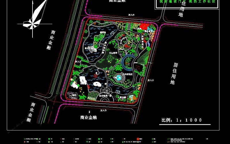 综合性公园设计CADcad施工图下载【ID:149625130】