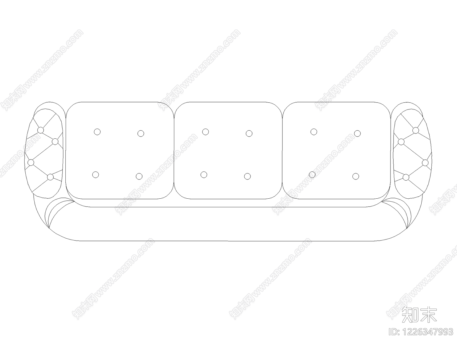 现代沙发CAD图纸