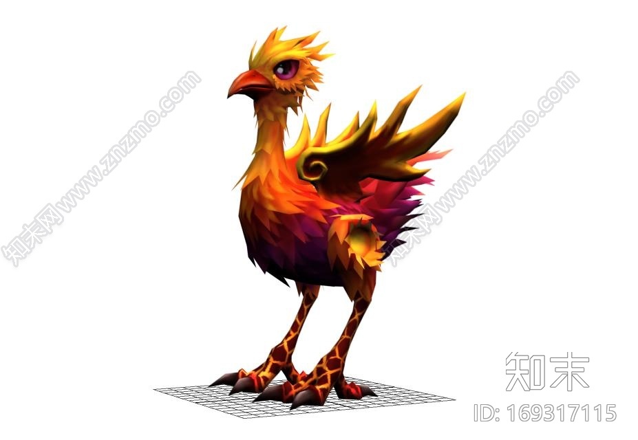 影视动画动物火烈鸟CG模型下载【ID:169317115】