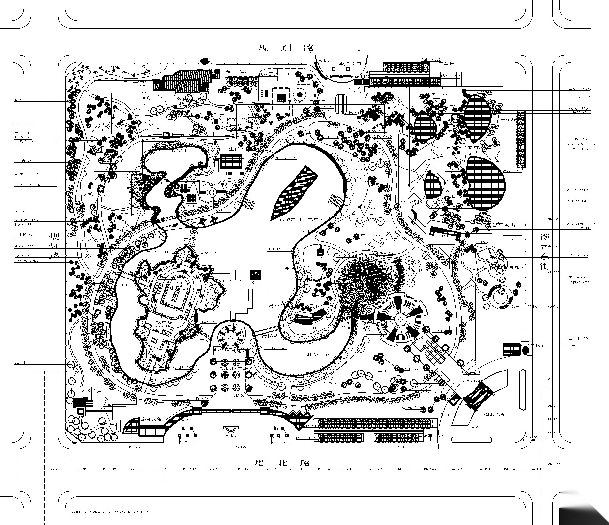 [河北]石家庄市希望绿洲公园CAD施工图cad施工图下载【ID:161013194】