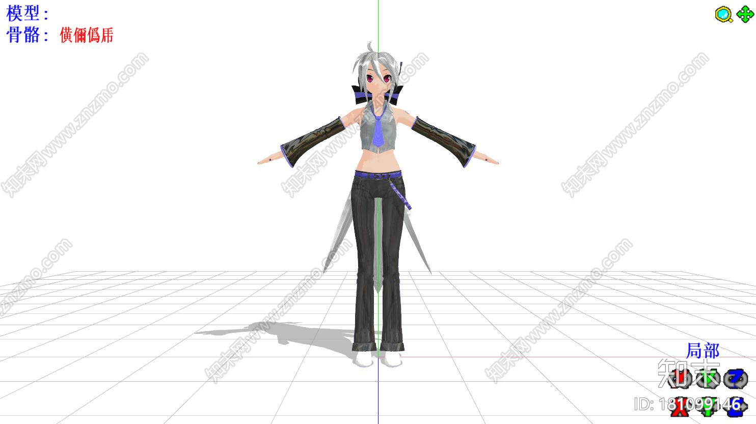 弱音Haku牛仔露脐装mmd模型下载【ID:181099146】