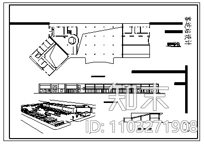 客运站设计_2000平方米某县城二层长途汽车客运站建筑设计cad图纸施工图下载【ID:1103271908】