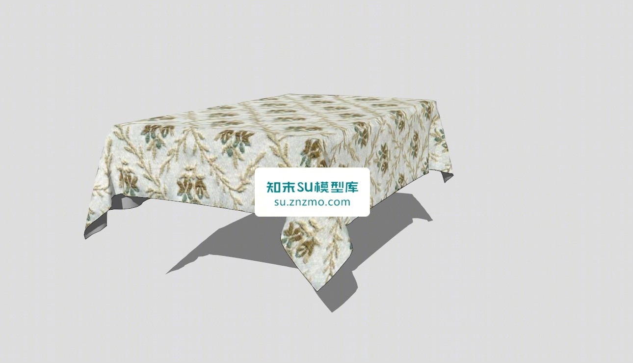现代图案台布SU模型下载【ID:148484115】