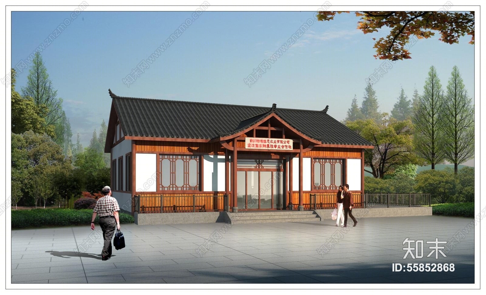 中式古建筑3dmax模型3D模型下载【ID:55852868】