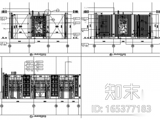 现代中式贵宾宴会厅室内装修施工图（含效果）cad施工图下载【ID:165377183】