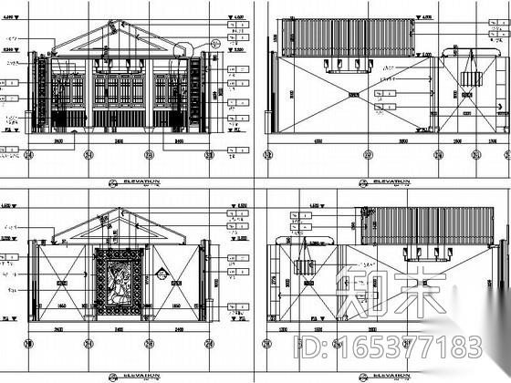 现代中式贵宾宴会厅室内装修施工图（含效果）cad施工图下载【ID:165377183】