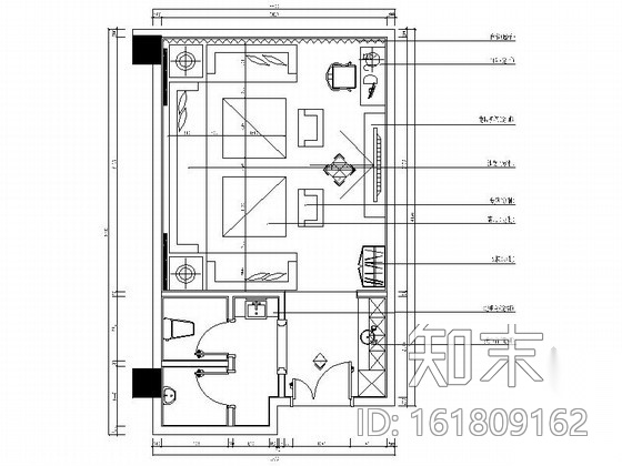 [北京]奢华欧式会所KTV包间装修图cad施工图下载【ID:161809162】