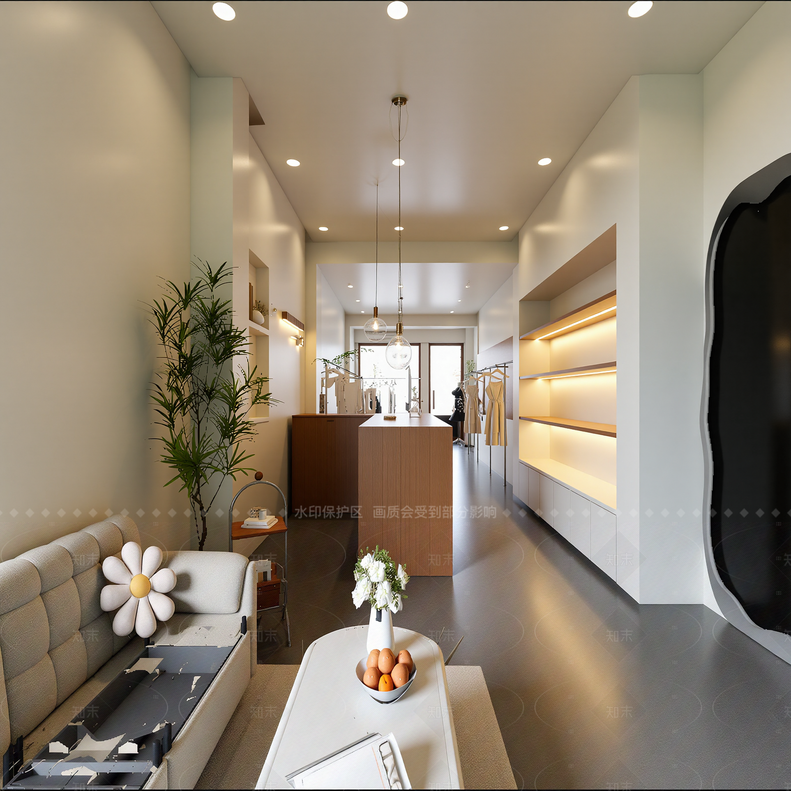 现代服装展厅3D模型下载【ID:1214925280】