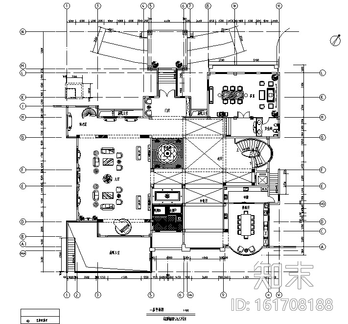 欧式风格别墅样板间室内设计施工图(含效果图)cad施工图下载【ID:161708188】