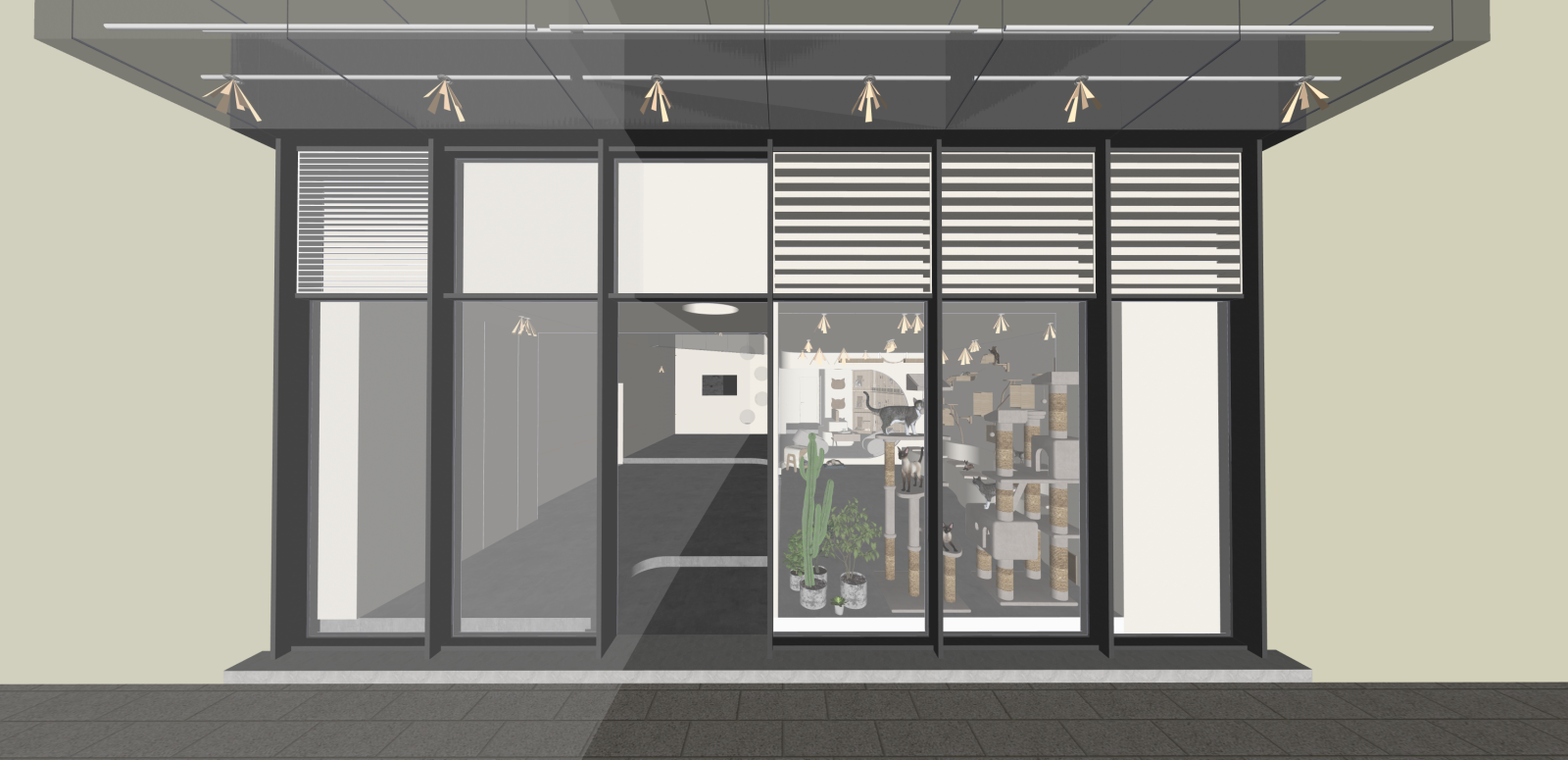 现代宠物店SU模型下载【ID:1216023905】