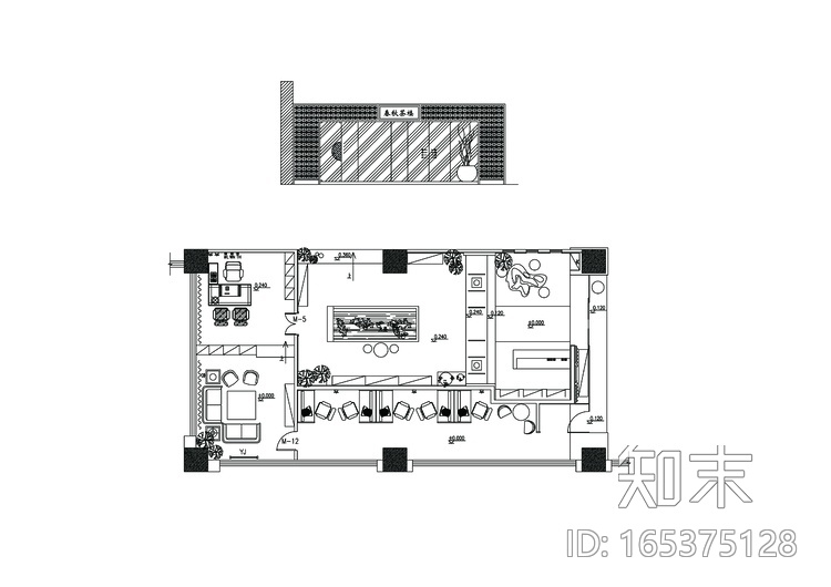 [河北]石家庄军创国际茶楼装饰工程CAD施工图+效果图cad施工图下载【ID:165375128】