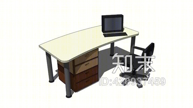 办公桌SU模型下载【ID:420937459】