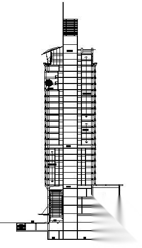 某省二十五层办公楼建筑方案图cad施工图下载【ID:151432155】