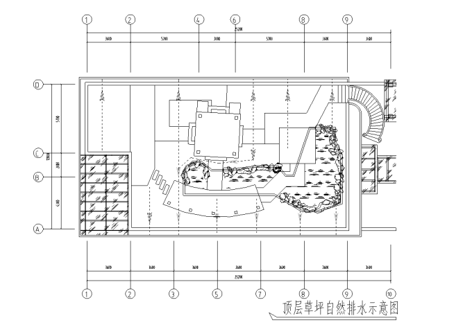 江边别墅屋顶花园景观工程施工图全套(推荐下载)施工图下载【ID:160916171】