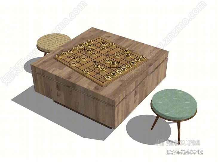 象棋桌SU模型下载【ID:749260912】